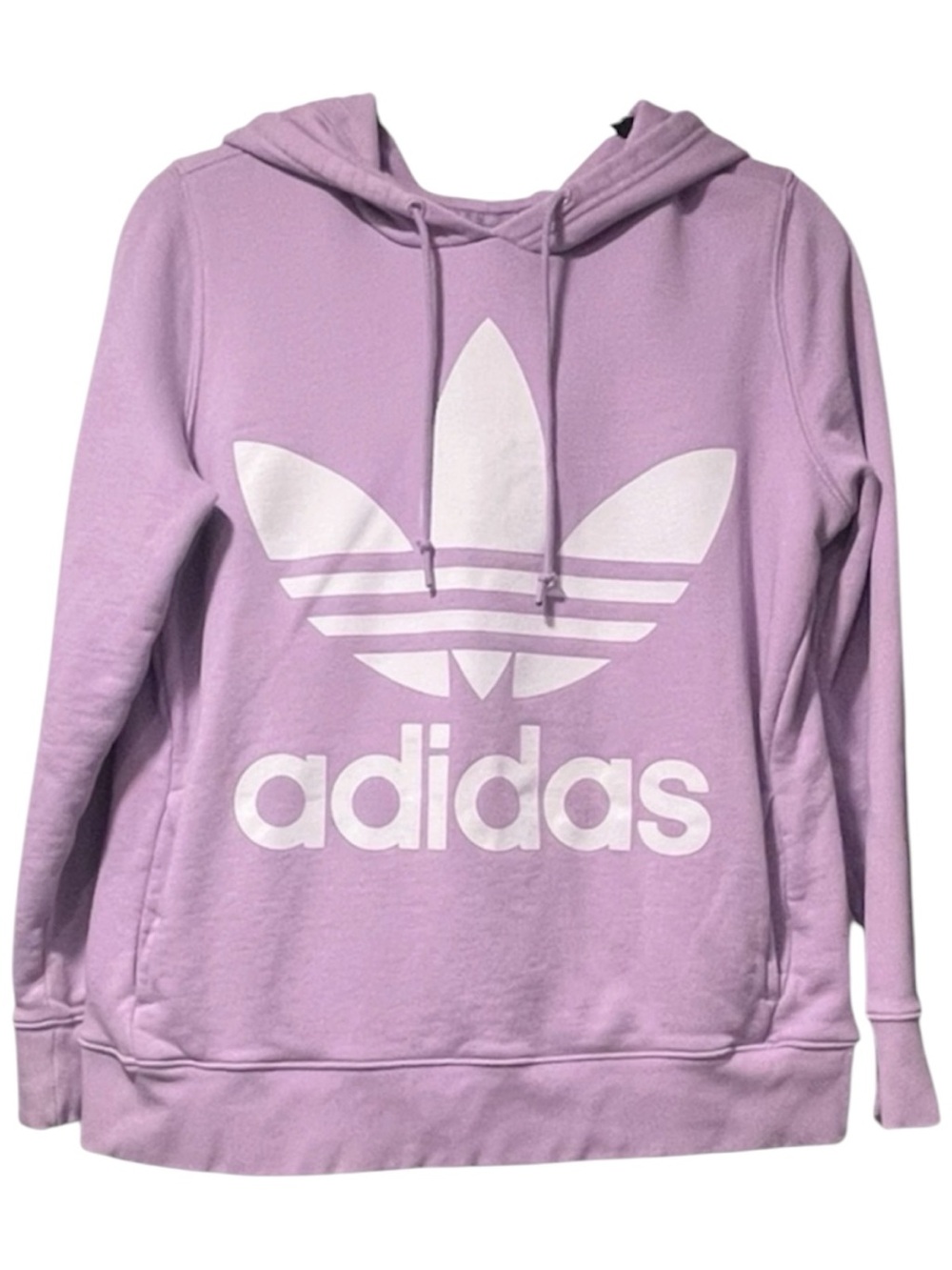 adidas Originals Trefoil Hoodie Sweatshirt Lavender Purple Pullover Relaxed Fit